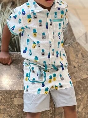 Boys Funny face Pineapple set